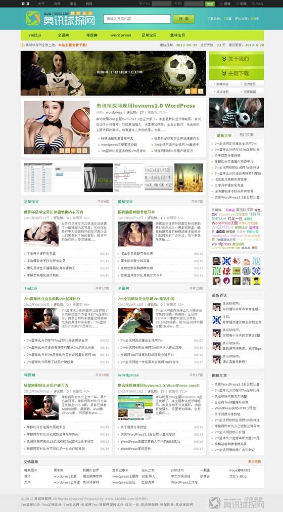 wordpress cms主题:国人原创门户lovnvns主题-万荀网