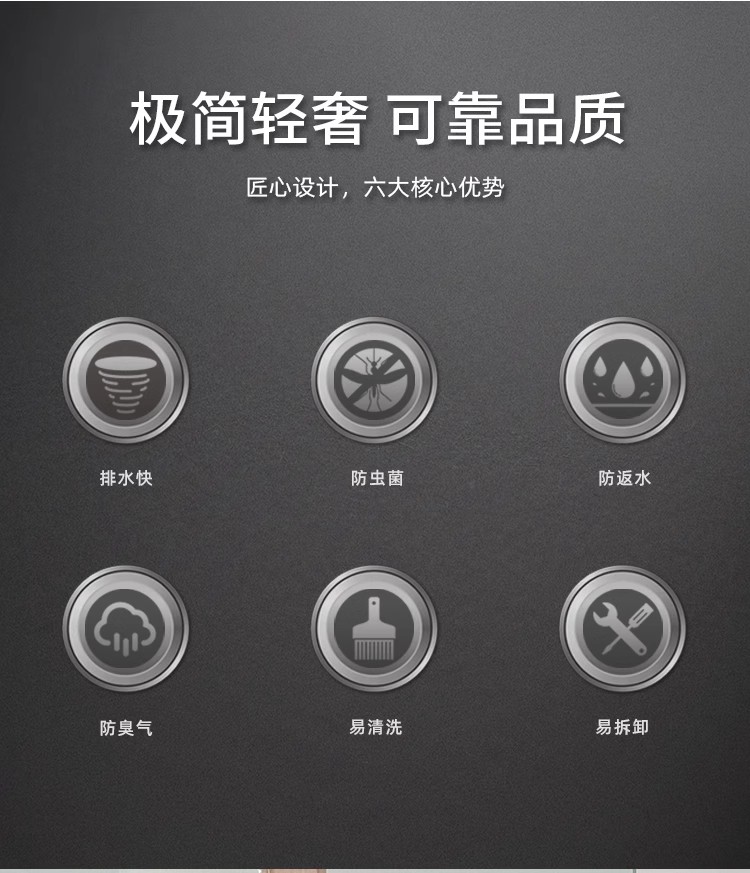 图片[3]-【订制地漏】SUS304不锈钢地漏淋浴房防臭洗衣机下水道卫生间隐形浴室厨房-万荀网